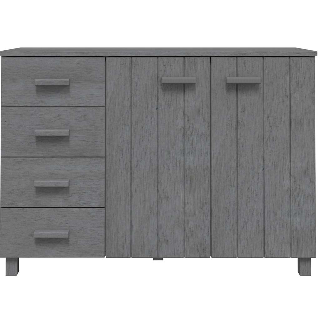 vidaXL Sideboard "HAMAR" Dark Grey 113x40x80 cm Solid Wood Pine