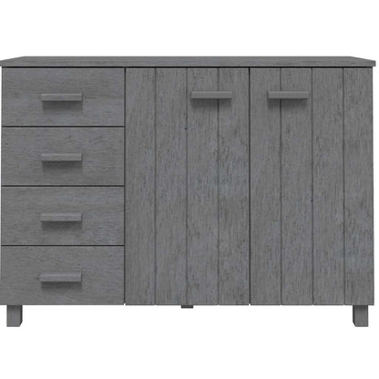vidaXL Sideboard "HAMAR" Dark Grey 113x40x80 cm Solid Wood Pine
