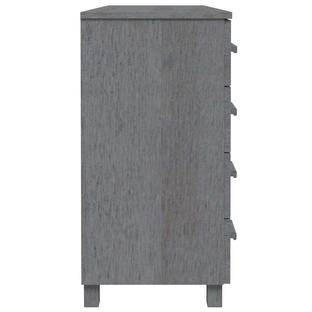 vidaXL Sideboard HAMAR Dark Grey 113x40x80 cm Solid Wood Pine