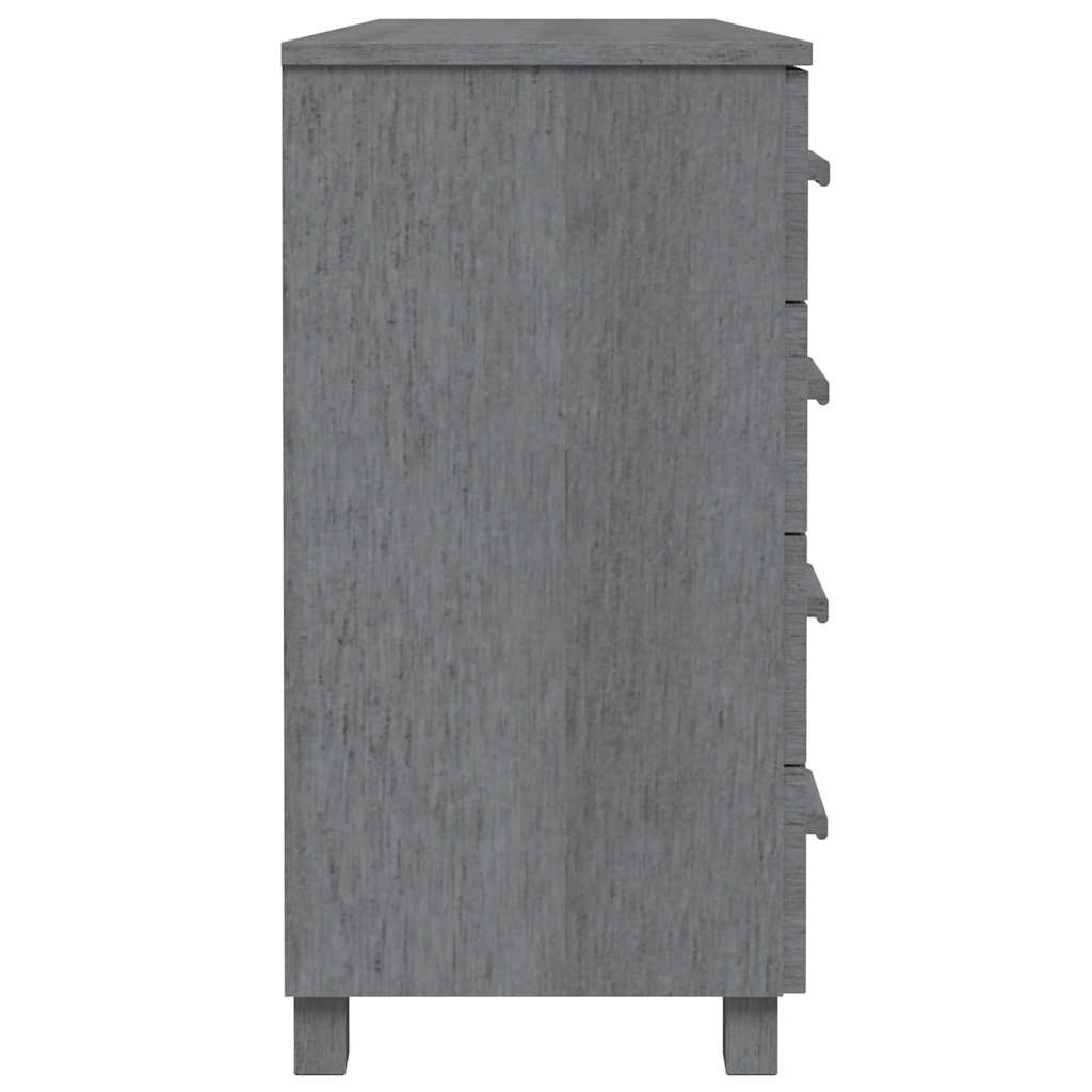 vidaXL Sideboard "HAMAR" Dark Grey 113x40x80 cm Solid Wood Pine