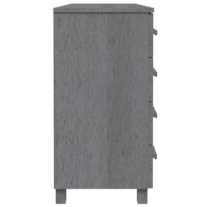 vidaXL Sideboard "HAMAR" Dark Grey 113x40x80 cm Solid Wood Pine