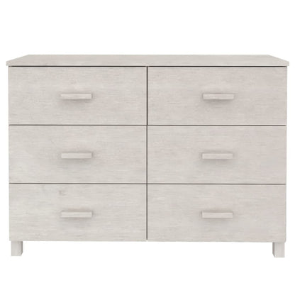 vidaXL Sideboard HAMAR White 113x40x80 cm Solid Wood Pine