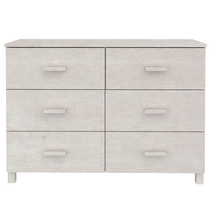 vidaXL Sideboard "HAMAR" White 113x40x80 cm Solid Wood Pine