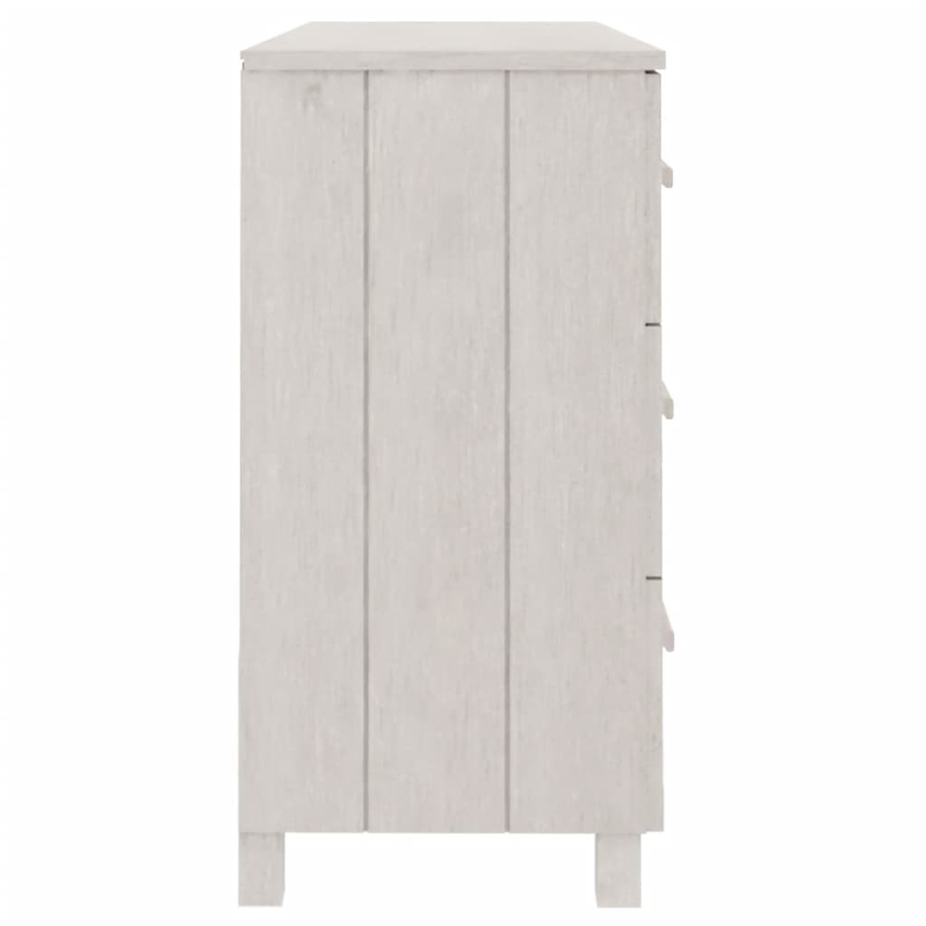 vidaXL Sideboard HAMAR White 113x40x80 cm Solid Wood Pine