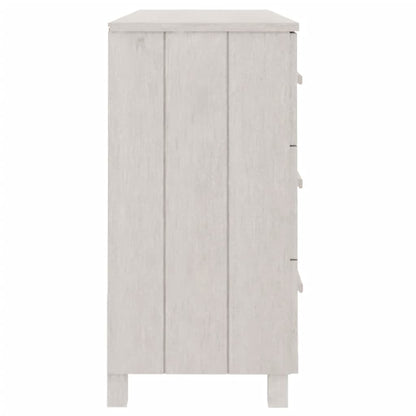 vidaXL Sideboard HAMAR White 113x40x80 cm Solid Wood Pine