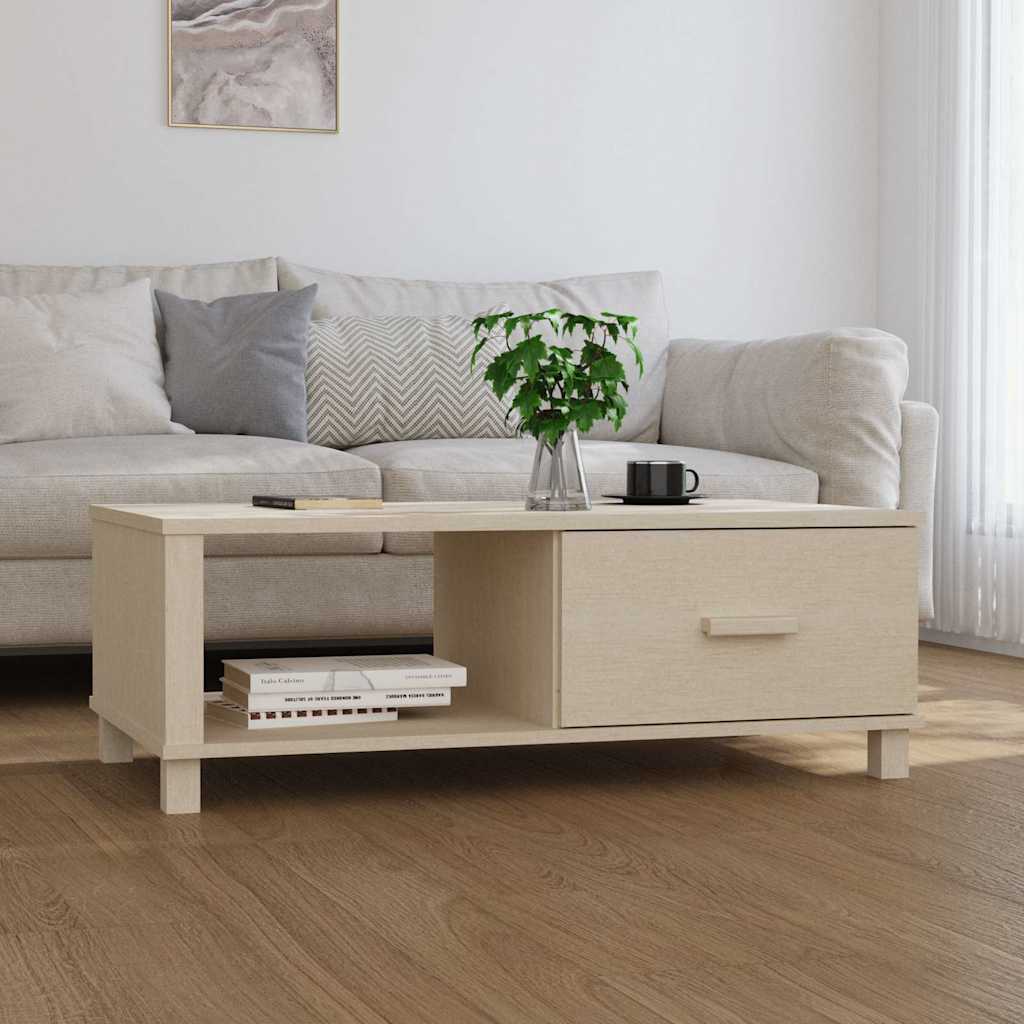 vidaXL Coffee Table "HAMAR" Honey Brown 100x55x35 cm Solid Wood Pine