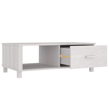 vidaXL Coffee Table HAMAR White 100x55x35 cm Solid Wood Pine