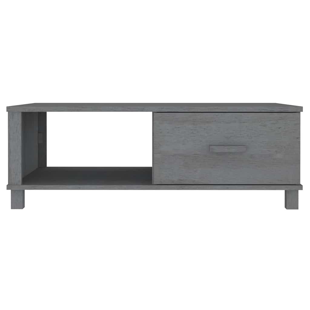vidaXL Coffee Table "HAMAR" Dark Grey 100x55x35 cm Solid Wood Pine