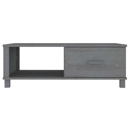 vidaXL Coffee Table "HAMAR" Dark Grey 100x55x35 cm Solid Wood Pine