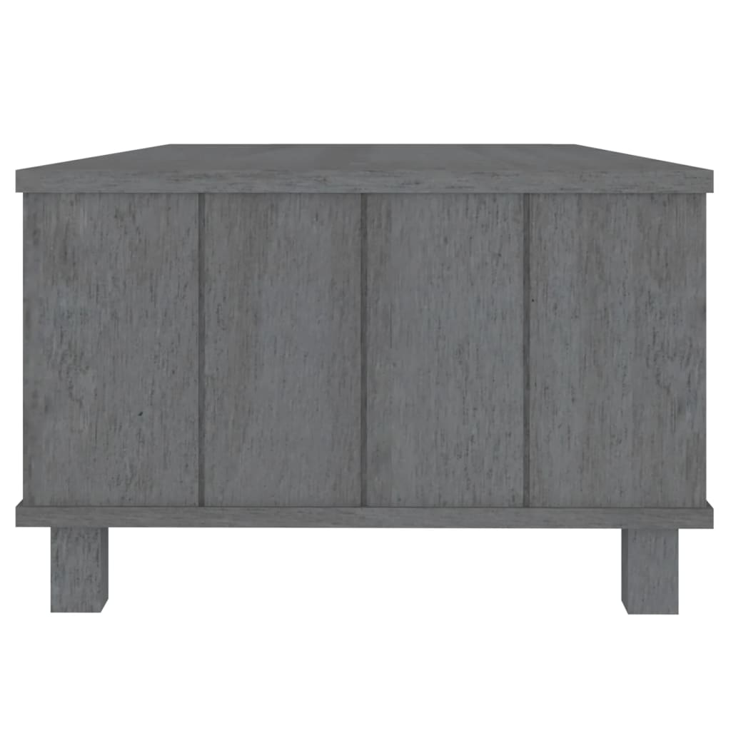 vidaXL Coffee Table HAMAR Dark Grey 100x55x35 cm Solid Wood Pine