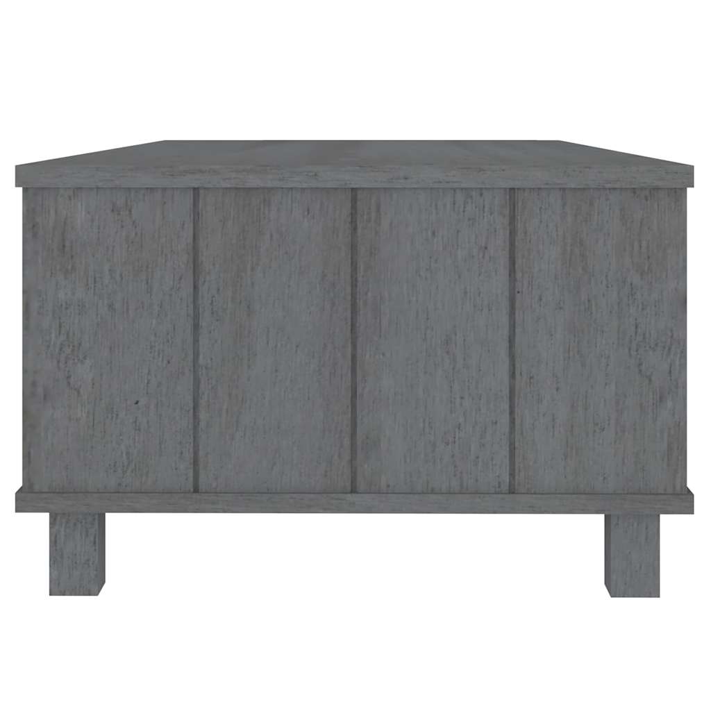 vidaXL Coffee Table "HAMAR" Dark Grey 100x55x35 cm Solid Wood Pine