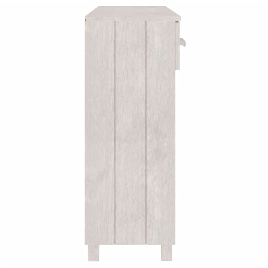 vidaXL Console Table HAMAR White 90x35x90 cm Solid Wood Pine