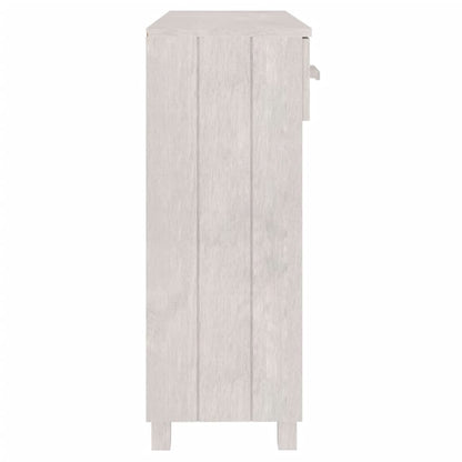 vidaXL Console Table HAMAR White 90x35x90 cm Solid Wood Pine