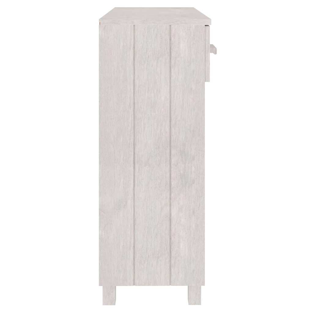 vidaXL Console Table "HAMAR" White 90x35x90 cm Solid Wood Pine