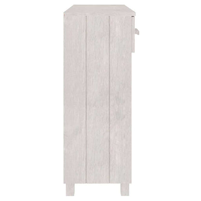 vidaXL Console Table "HAMAR" White 90x35x90 cm Solid Wood Pine