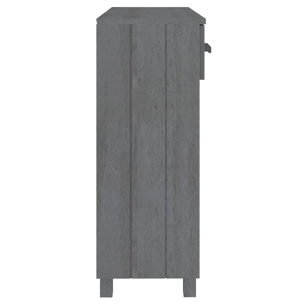 vidaXL Console Table "HAMAR" Dark Grey 90x35x90 cm Solid Wood Pine