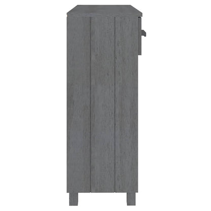 vidaXL Console Table "HAMAR" Dark Grey 90x35x90 cm Solid Wood Pine