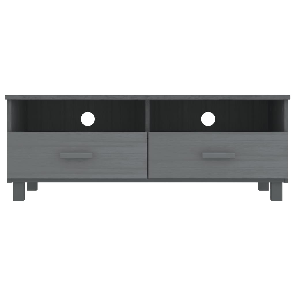vidaXL TV Cabinet HAMAR Dark Grey 106x40x40 cm Solid Wood Pine