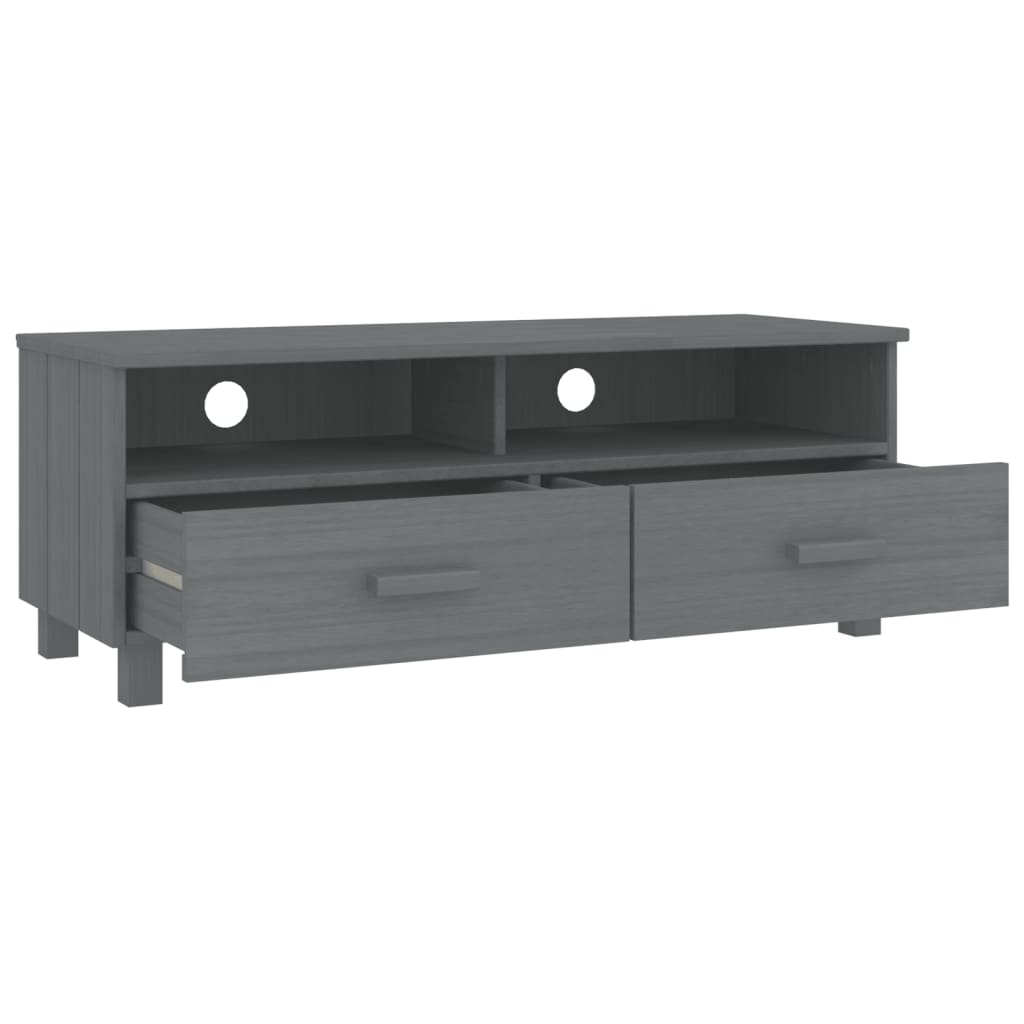 vidaXL TV Cabinet HAMAR Dark Grey 106x40x40 cm Solid Wood Pine