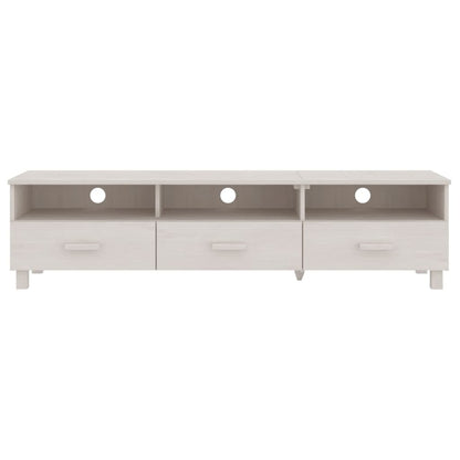 vidaXL TV Cabinet HAMAR White 158x40x40 cm Solid Wood Pine