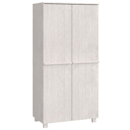 vidaXL Wardrobe "HAMAR" White 89x50x180 cm Solid Wood Pine