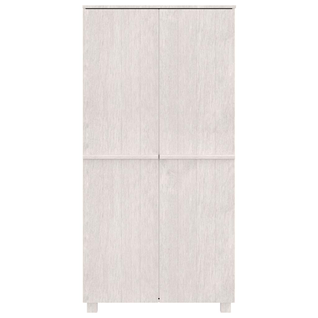 vidaXL Wardrobe "HAMAR" White 89x50x180 cm Solid Wood Pine