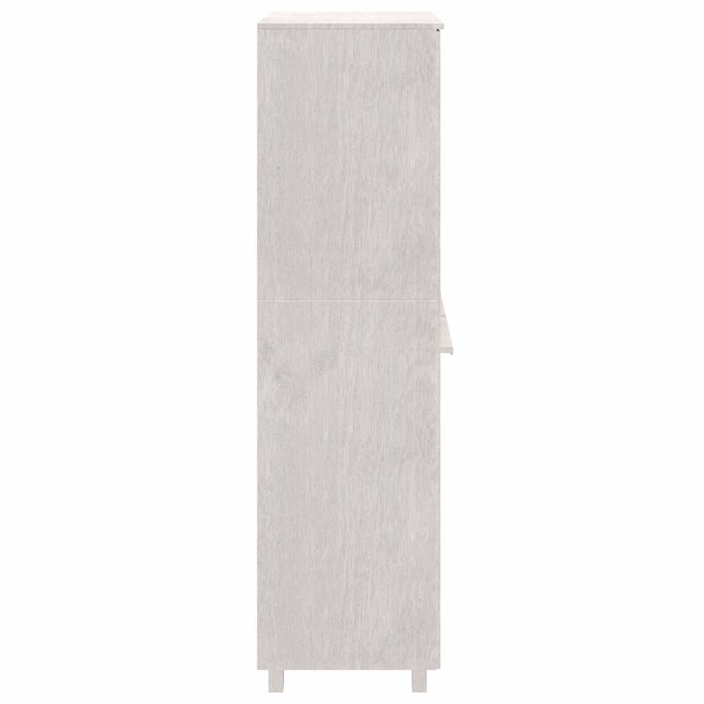 vidaXL Wardrobe "HAMAR" White 89x50x180 cm Solid Wood Pine