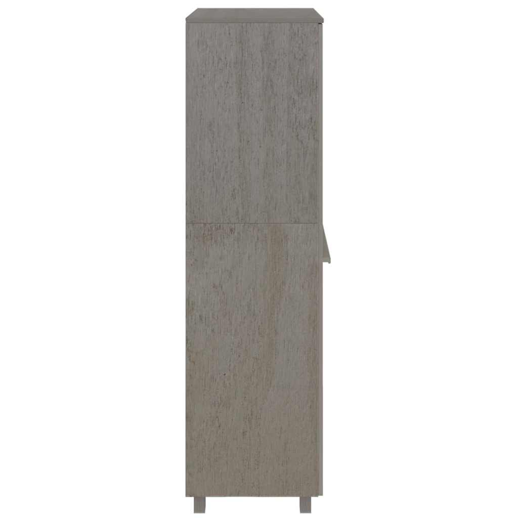 vidaXL Wardrobe "HAMAR" Light Grey 89x50x180 cm Solid Wood Pine