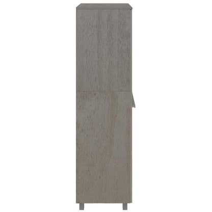 vidaXL Wardrobe "HAMAR" Light Grey 89x50x180 cm Solid Wood Pine