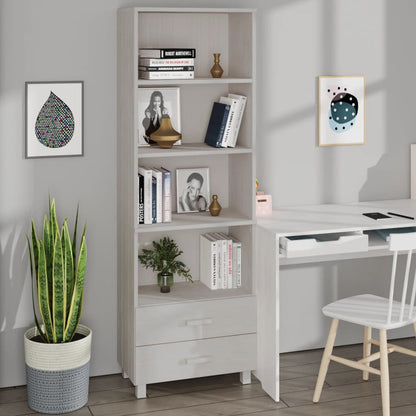 vidaXL Highboard HAMAR White 60x35x180 cm Solid Wood Pine