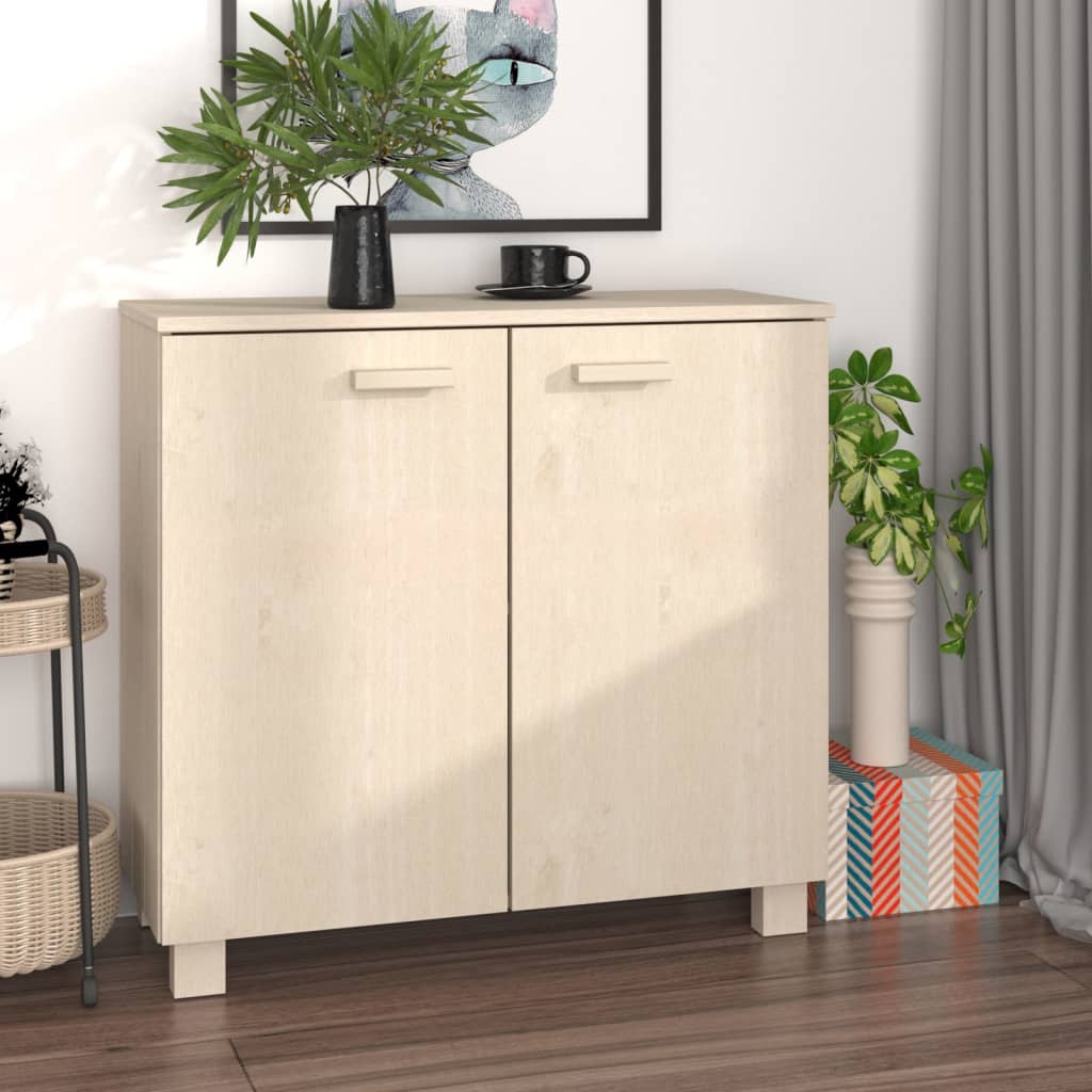 vidaXL Sideboard | Honey Brown | Solid pinewood, MDF | Medium | Sideboard