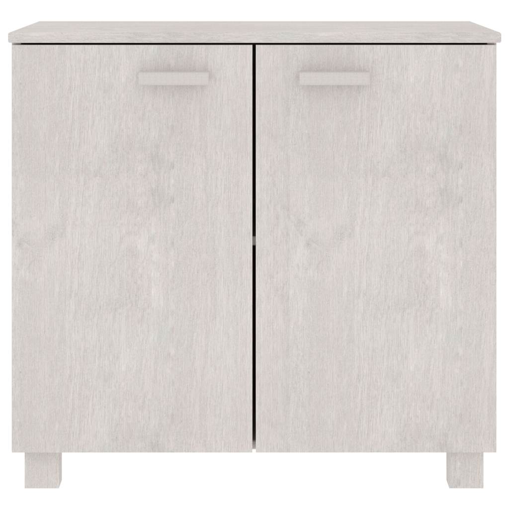vidaXL Sideboard "HAMAR" White 85x35x80 cm Solid Wood Pine
