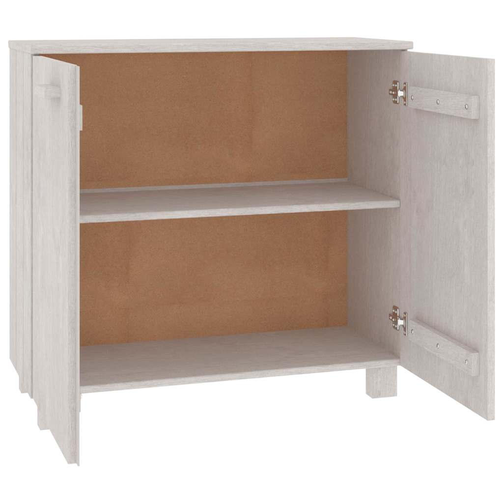 vidaXL Sideboard "HAMAR" White 85x35x80 cm Solid Wood Pine