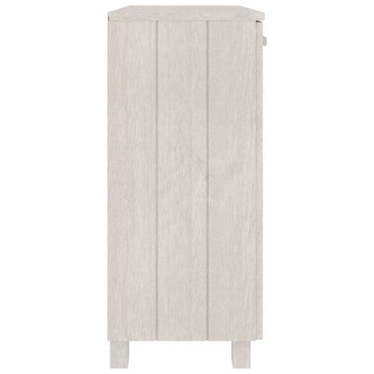 vidaXL Sideboard "HAMAR" White 85x35x80 cm Solid Wood Pine
