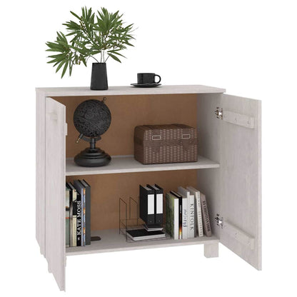 vidaXL Sideboard "HAMAR" White 85x35x80 cm Solid Wood Pine