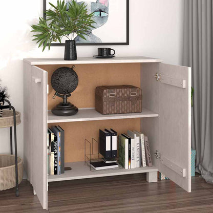 vidaXL Sideboard "HAMAR" White 85x35x80 cm Solid Wood Pine