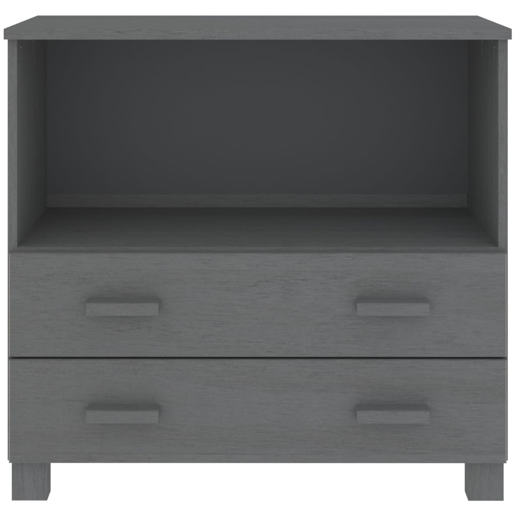 vidaXL Sideboard HAMAR Dark Grey 85x35x80 cm Solid Wood Pine