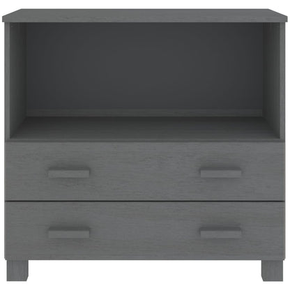 vidaXL Sideboard HAMAR Dark Grey 85x35x80 cm Solid Wood Pine