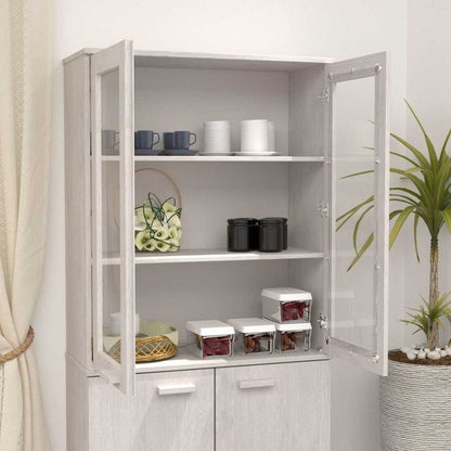 vidaXL Top for Highboard"HAMAR" White 85x35x100 cm Solid Wood Pine