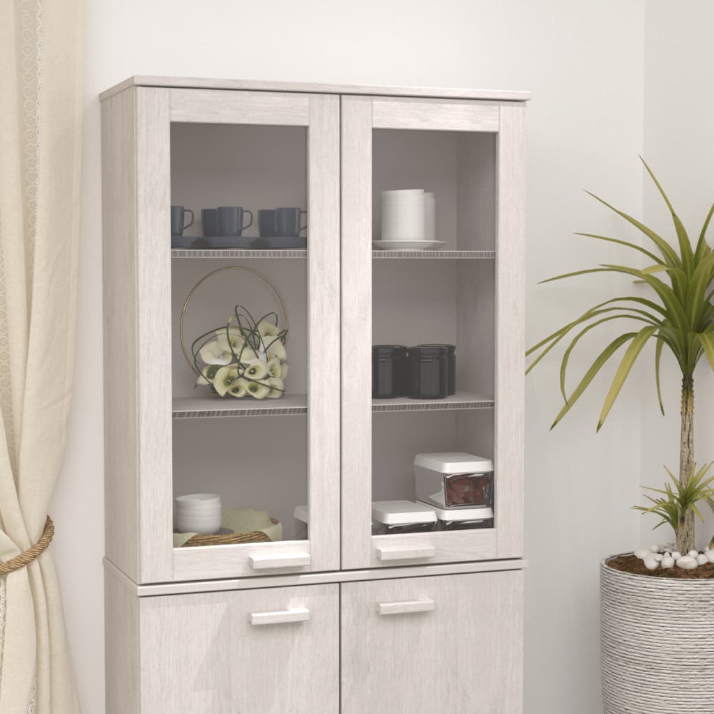 vidaXL Top for Highboard HAMAR White 85x35x100 cm Solid Wood Pine
