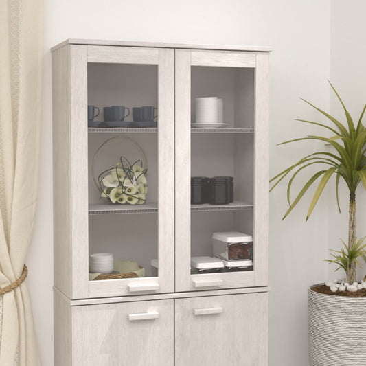 vidaXL Top for Highboard HAMAR White 85x35x100 cm Solid Wood Pine