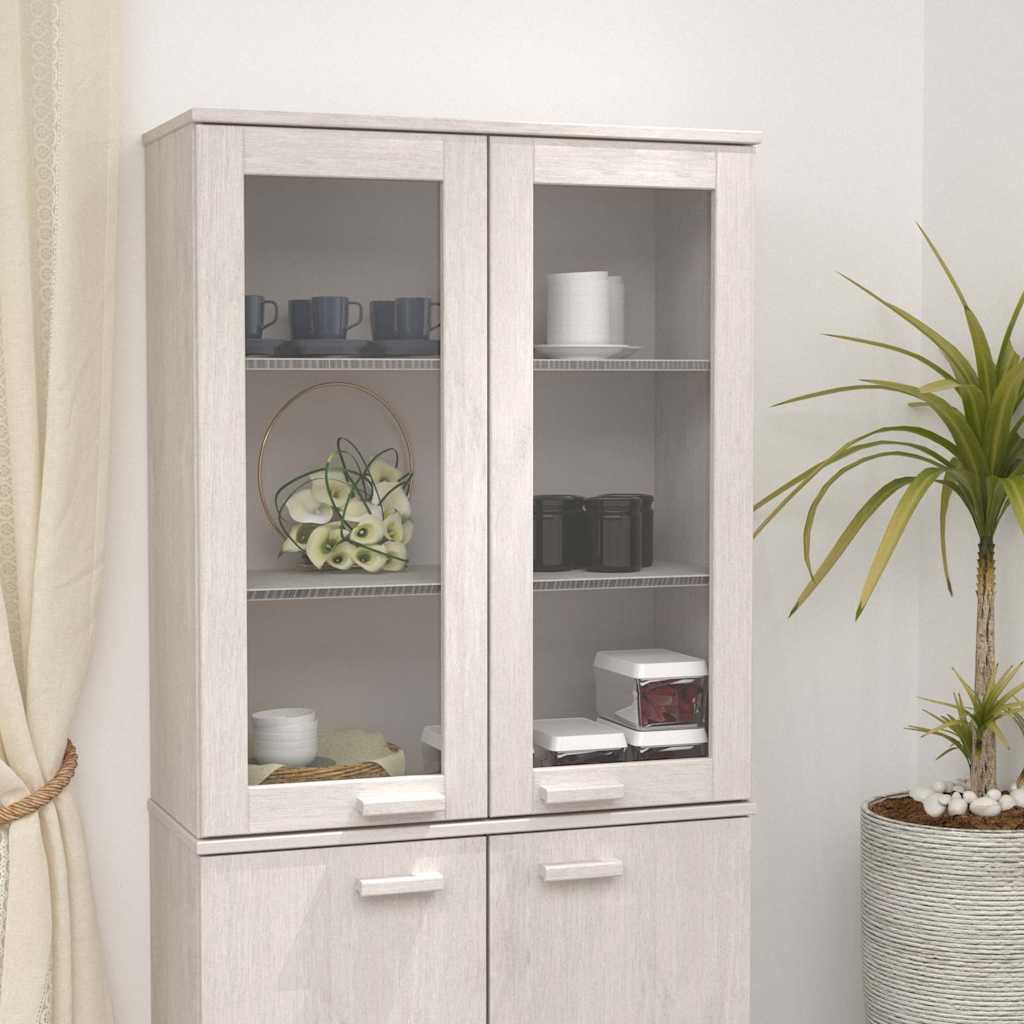 vidaXL Top for Highboard"HAMAR" White 85x35x100 cm Solid Wood Pine