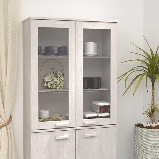 vidaXL Top for Highboard"HAMAR" White 85x35x100 cm Solid Wood Pine