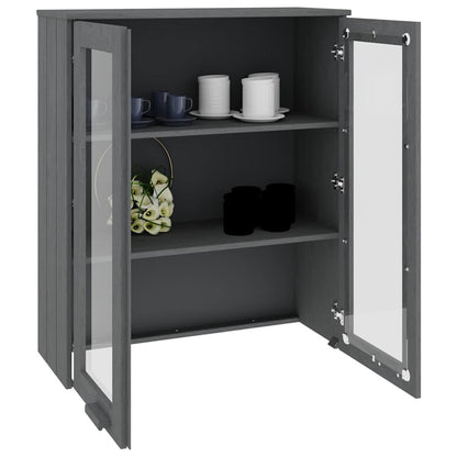 vidaXL Top for Highboard"HAMAR" Dark Grey 85x35x100cm Solid Wood Pine