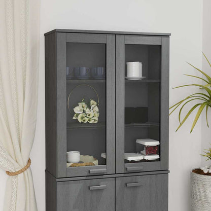 vidaXL Top for Highboard"HAMAR" Dark Grey 85x35x100cm Solid Wood Pine