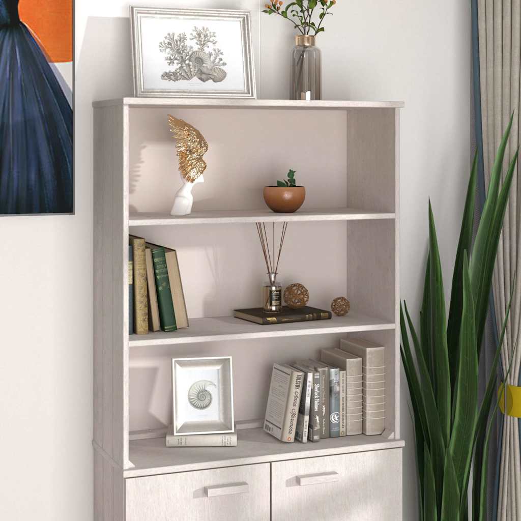 vidaXL Top for Highboard HAMAR White 85x35x100 cm Solid Wood Pine