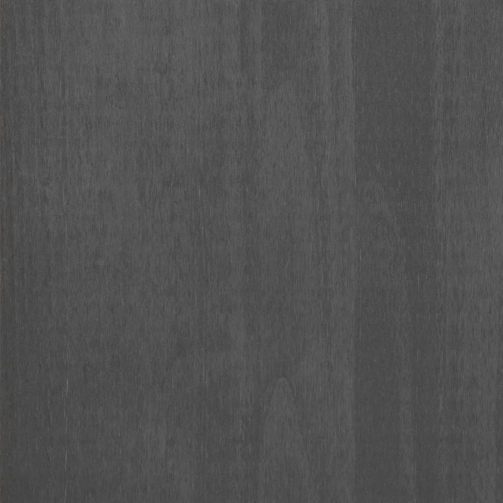 vidaXL Shoe Cabinet HAMAR Dark Grey 59.5x35x117 cm Solid Wood Pine