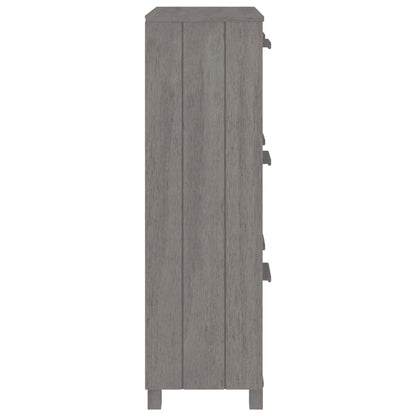 vidaXL Shoe Cabinet HAMAR Light Grey 59.5x35x117 cm Solid Wood Pine