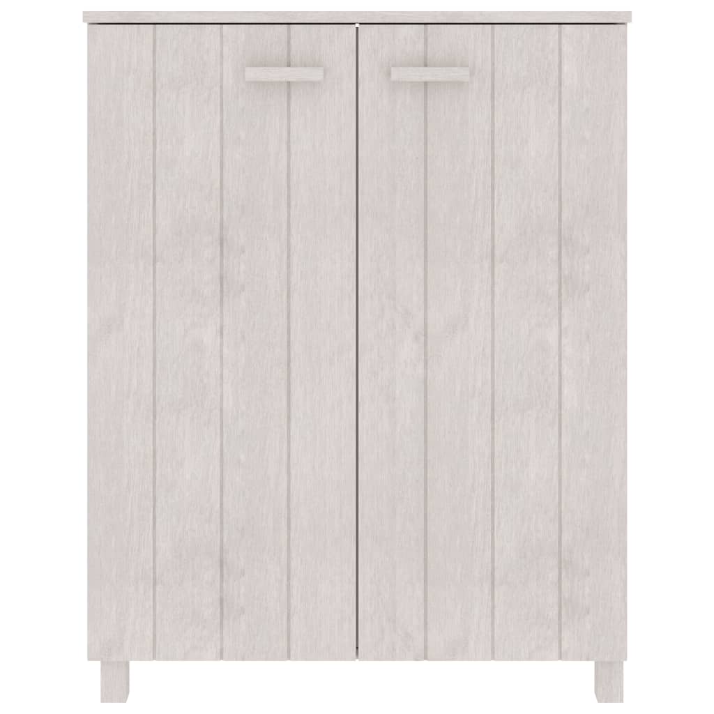 vidaXL Shoe Cabinet HAMAR White 85x40x108 cm Solid Wood Pine