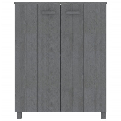 vidaXL Shoe Cabinet HAMAR Dark Grey 85x40x108 cm Solid Wood Pine